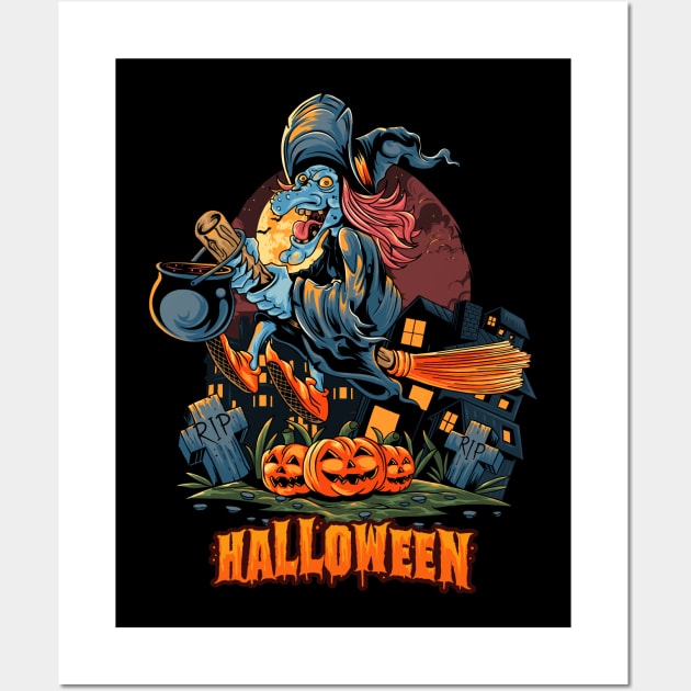 Halloween Witch Wall Art by nissiu